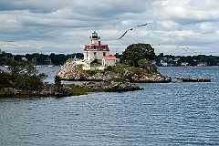 Sun Illuminating Lighthouse after Stormy Weather